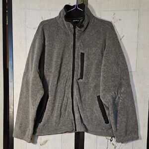 Eddie Bauer Gray Lightweight Jacket with High Collar and Full Zip